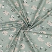 FINE POPLIN GOTS CATS MINT (thumbnail) #2