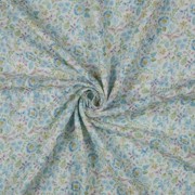 DOUBLE GAUZE GOTS DIGITAL FLOWERS WHITE/BLUE (thumbnail) #2