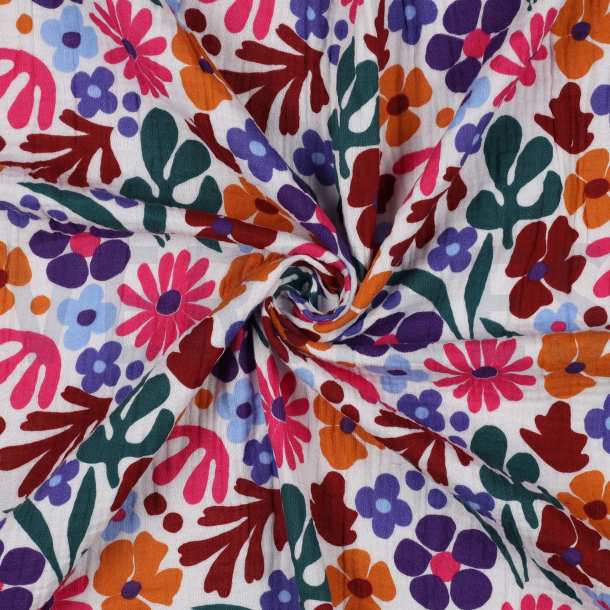 DOUBLE GAUZE FLOWERS WHITE (high resolution) #2