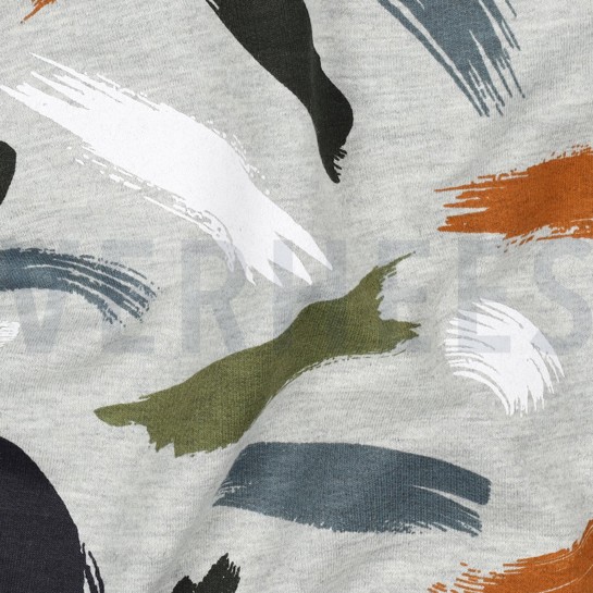 SOFT SWEAT MELANGE PINSELSTRICHE GRAU MELIERT #7