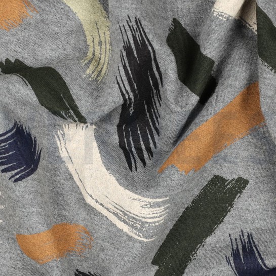 SOFT SWEAT MELANGE PINSELSTRICHE ANTHRAZIT MELIERT #7