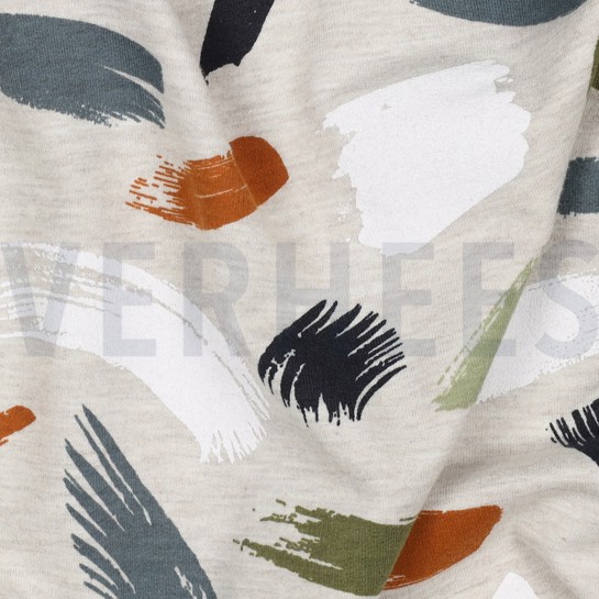 SOFT SWEAT MELANGE BORSTELSTROKEN ZAND GEMÊLEERD #7