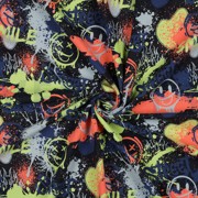 JERSEY MELANGE NEON GRAFFITI INDIGO MELANGE (thumbnail) #2