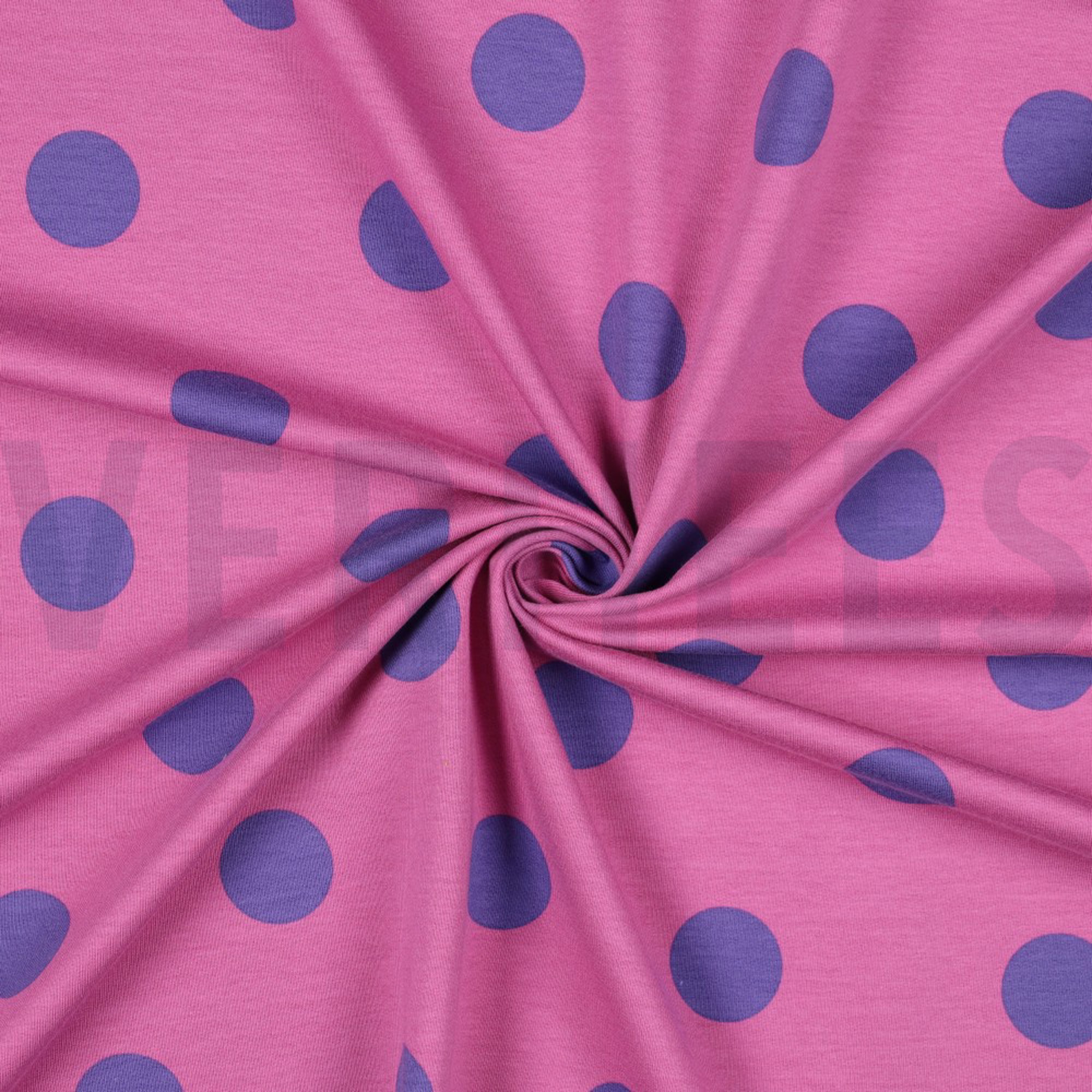 FRENCH TERRY BIG DOTS FUCHSIA (high resolution) #2