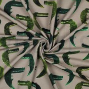 FRENCH TERRY DIGITAL CROCODILE TAUPE (thumbnail) #2