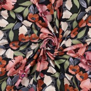 FRENCH TERRY DIGITAL FLOWERS NAVY (thumbnail) #2