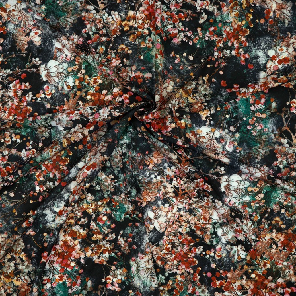 MAGNOLIA STRETCH DIGITAL BLACK #2