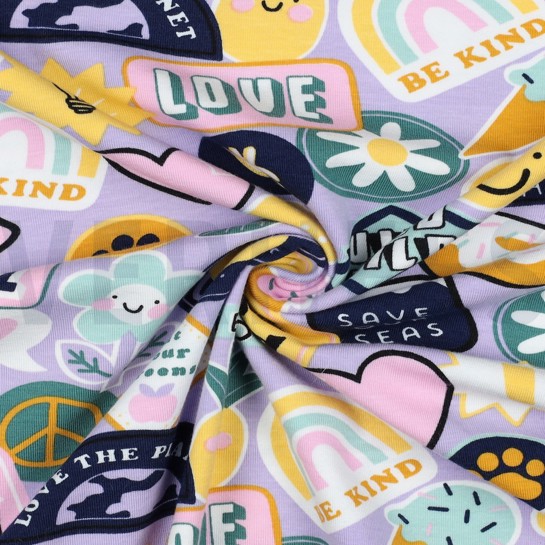 JERSEY PATCHES UND STREIFEN LILA #7