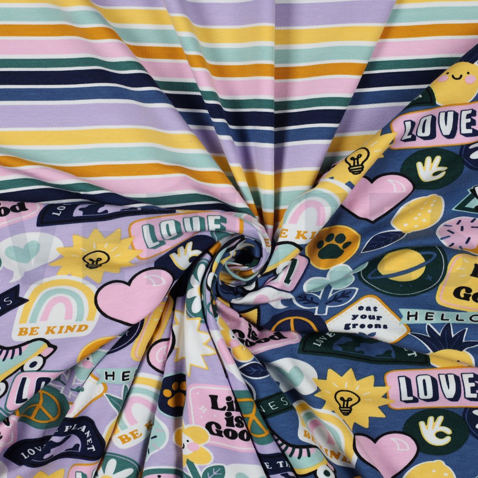 JERSEY PATCHES AND STRIPES MULTI COLOUR (high resolution) #2