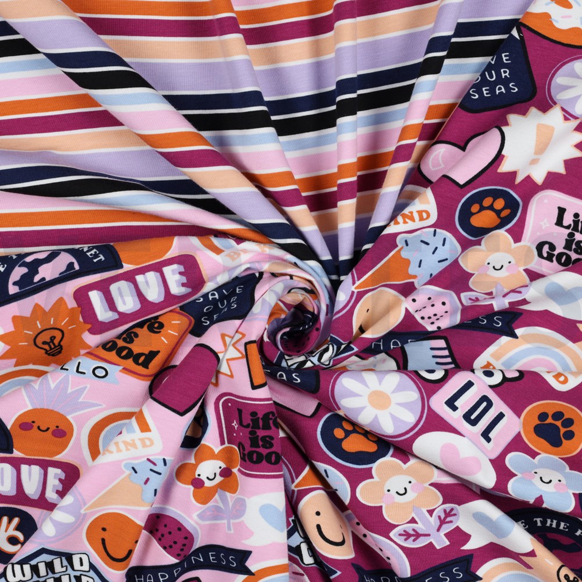 JERSEY PATCHES AND STRIPES MULTI COLOUR (high resolution) #2