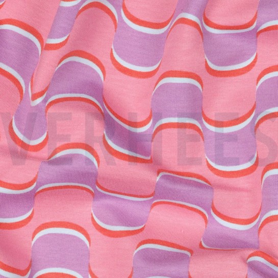 FRENCH TERRY ABSTRACTE BLOEMEN PAARS #7