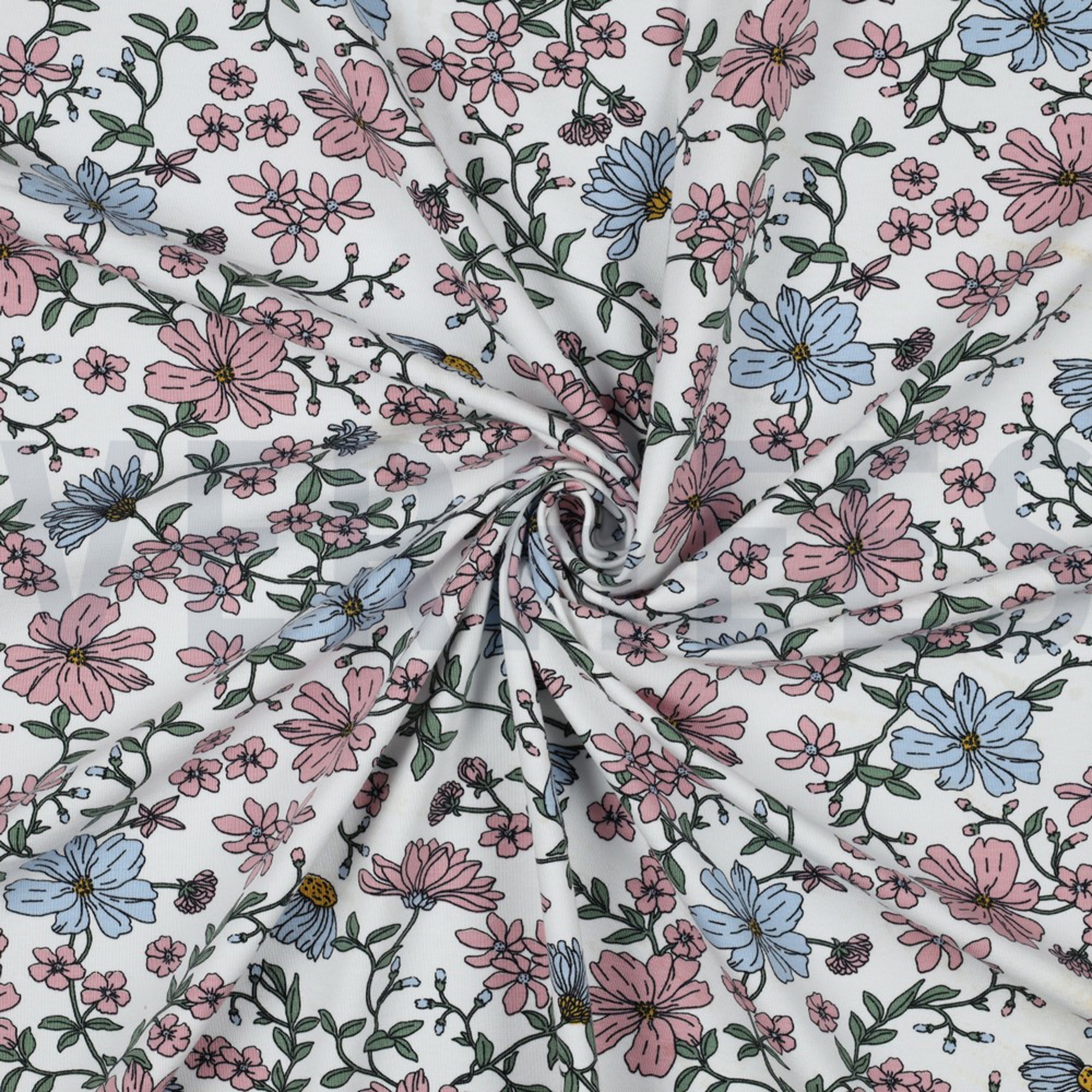 JERSEY FLOWERS ECRU (high resolution) #2