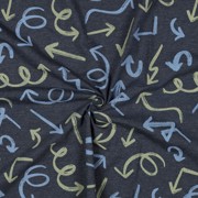JERSEY MELANGE ARROWS NAVY MELANGE (thumbnail) #2