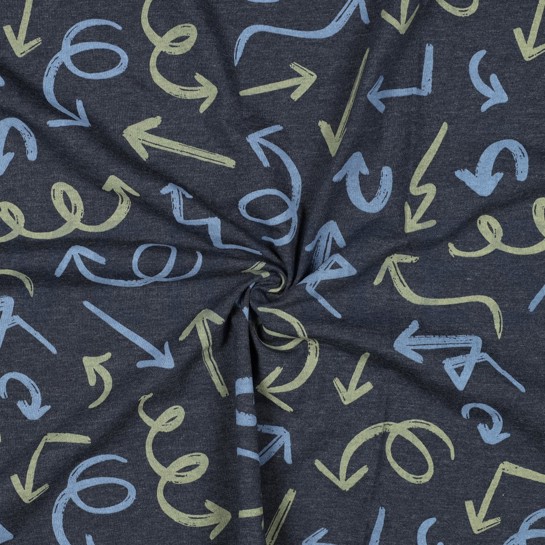 JERSEY MELANGE PIJLEN MARINEBLAUW GEMÊLEERD #7