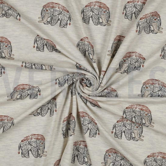 JERSEY MELANGE MAMMOETEN ECRU GEMÊLEERD #7