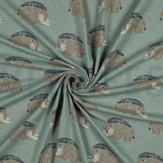 JERSEY MELANGE MAMMOTHS DARK MINT MELANGE #7