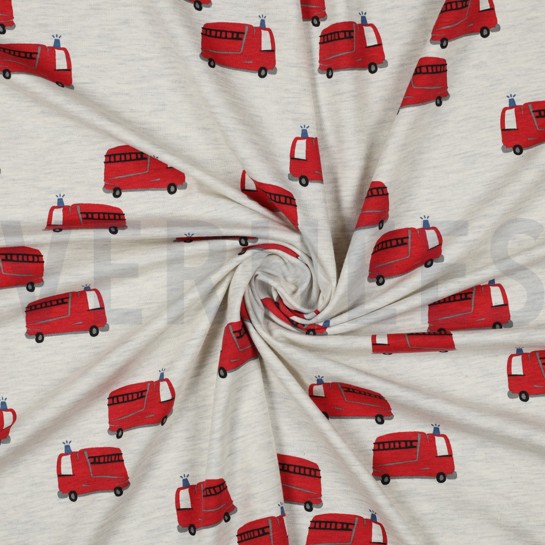 JERSEY MELANGE FEUERWEHRAUTOS ECRU #7