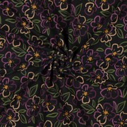 JERSEY MELANGE FLOWERS ANTHRACITE MELANGE (thumbnail) #2