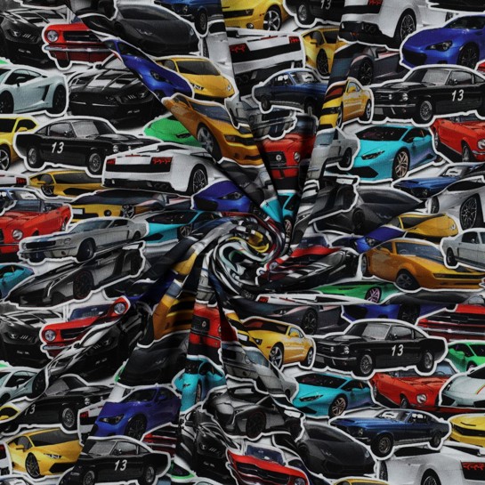 JERSEY DIGITAL SCHNELLE AUTOS MEHRFARBIG #7