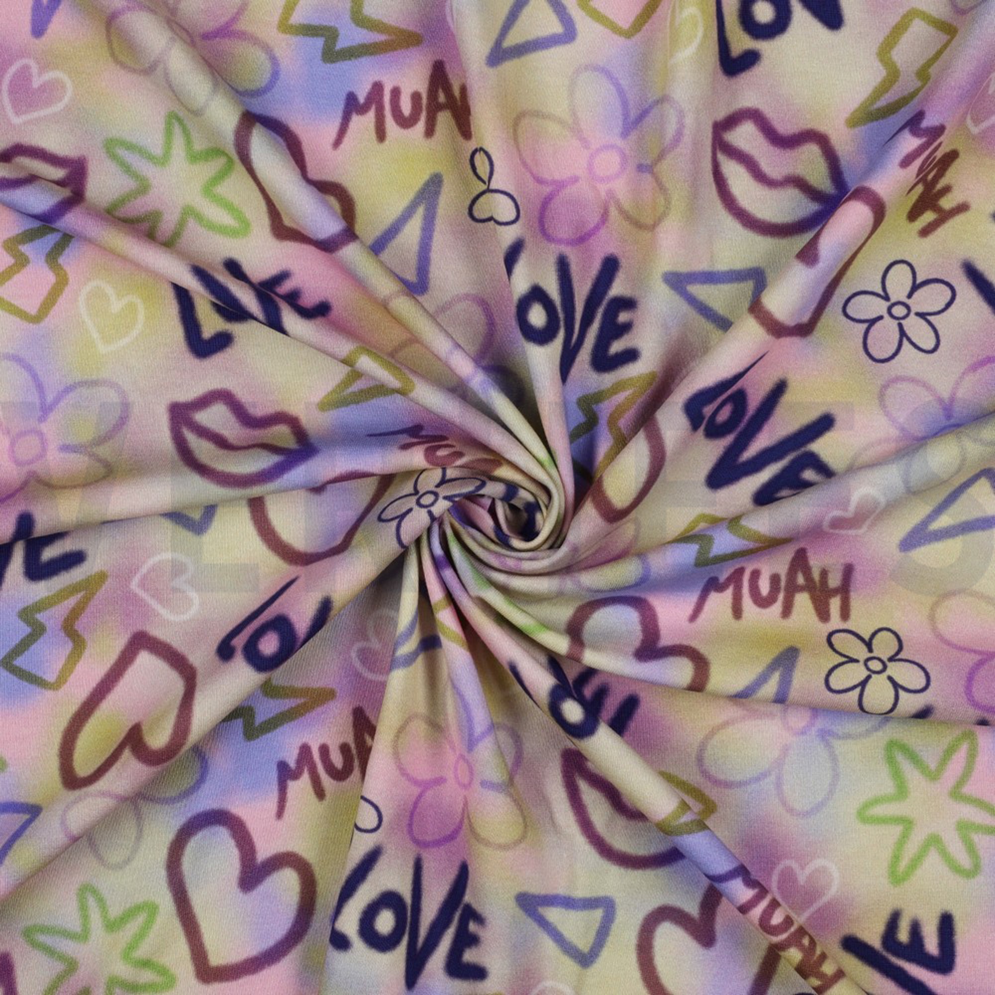 JERSEY DIGITAL GIRLY GRAFFITI LIGHT PINK (high resolution) #2