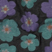 JERSEY MELANGE GLITTER BIG FLOWERS ANTHRACITE MELANGE (thumbnail) #2