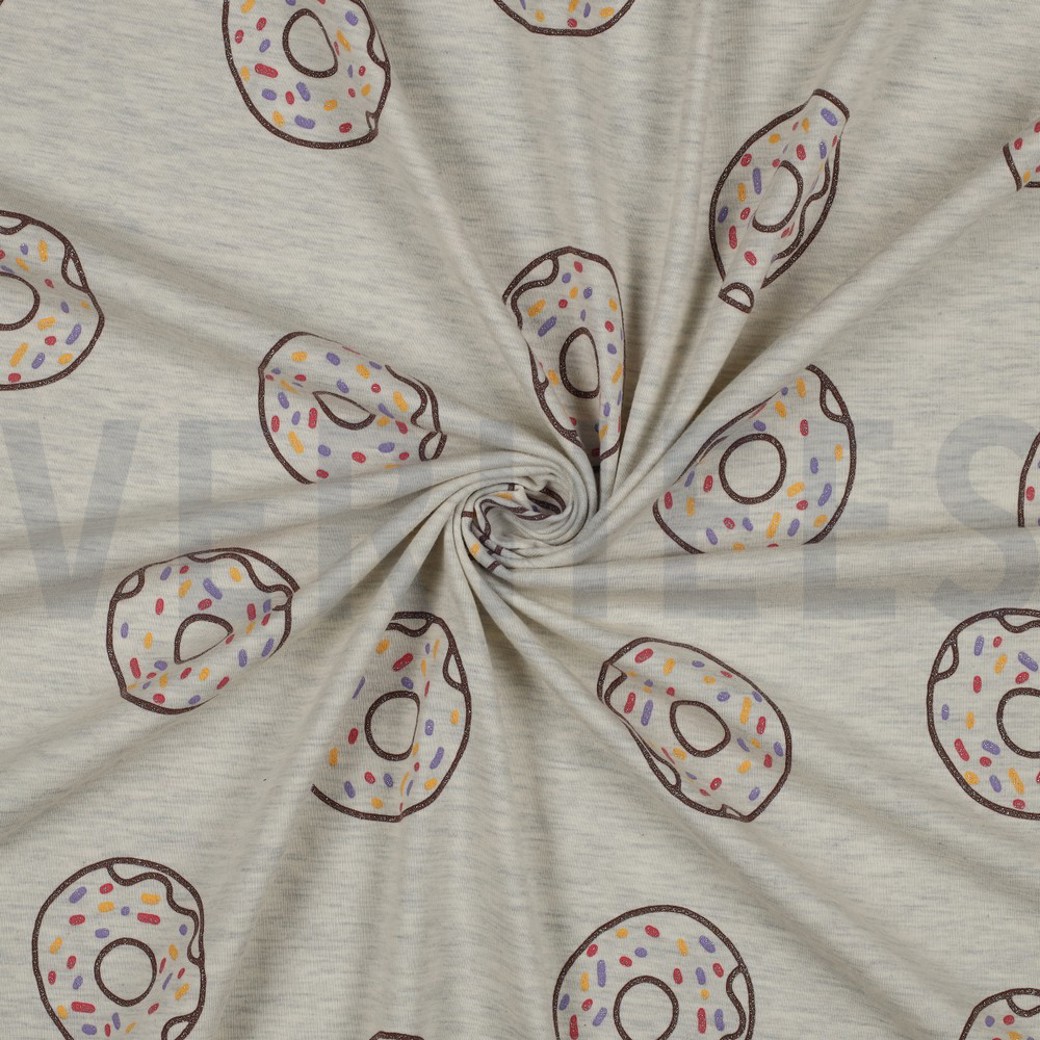 JERSEY MELANGE GLITTER DONUTS ECRU MELANGE #2