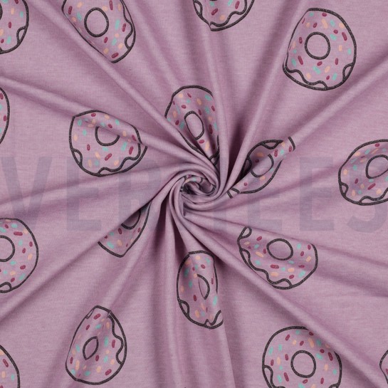 JERSEY MELANGE GLITTER DONUTS LILAC MELANGE #7