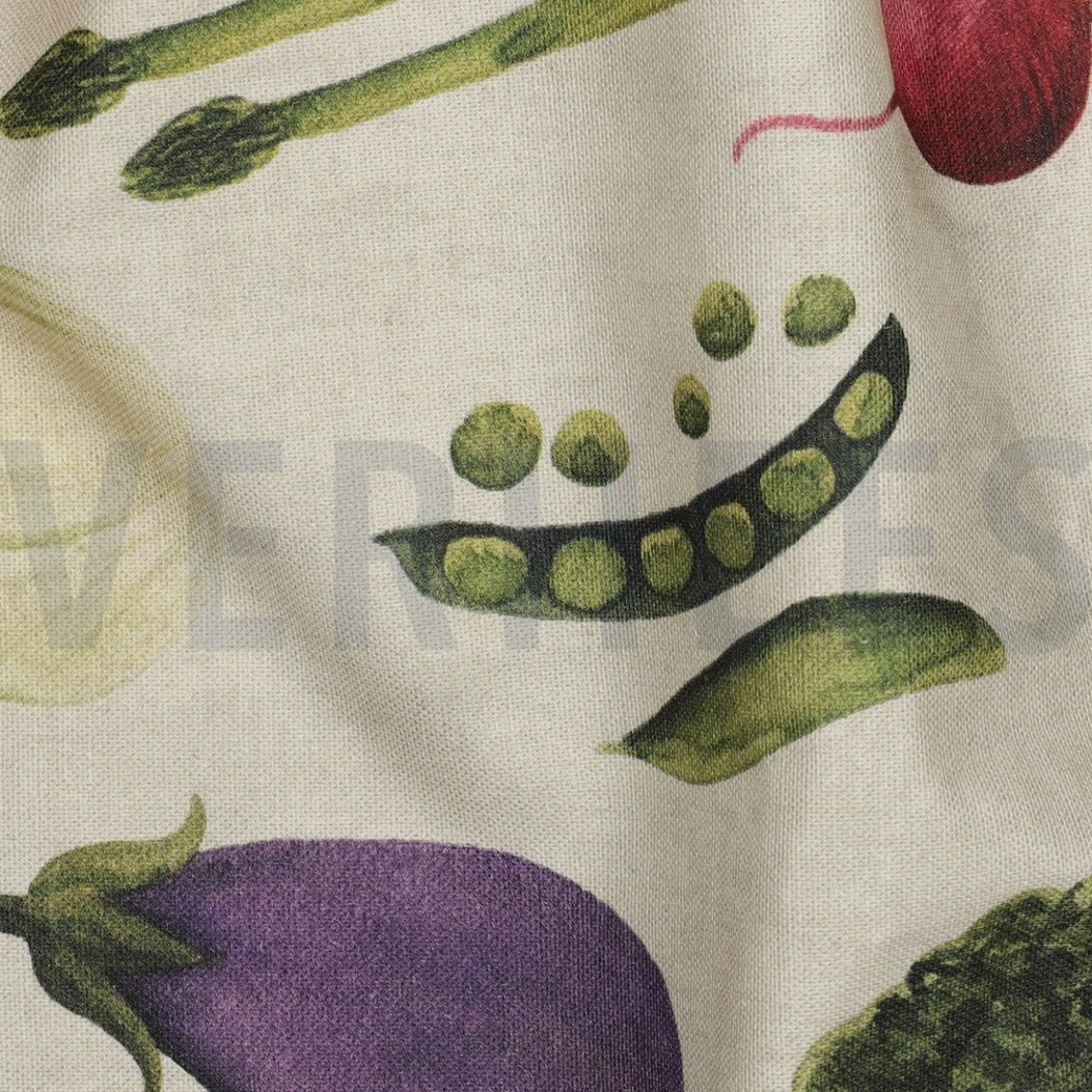 CANVAS DIGITAL VEGETABLES ECRU #2