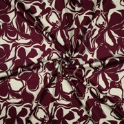 COTTON SATIN FLOWERS BORDEAUX (thumbnail) #2