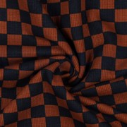 WAFFLE JERSEY CHECK BROWN (thumbnail) #2