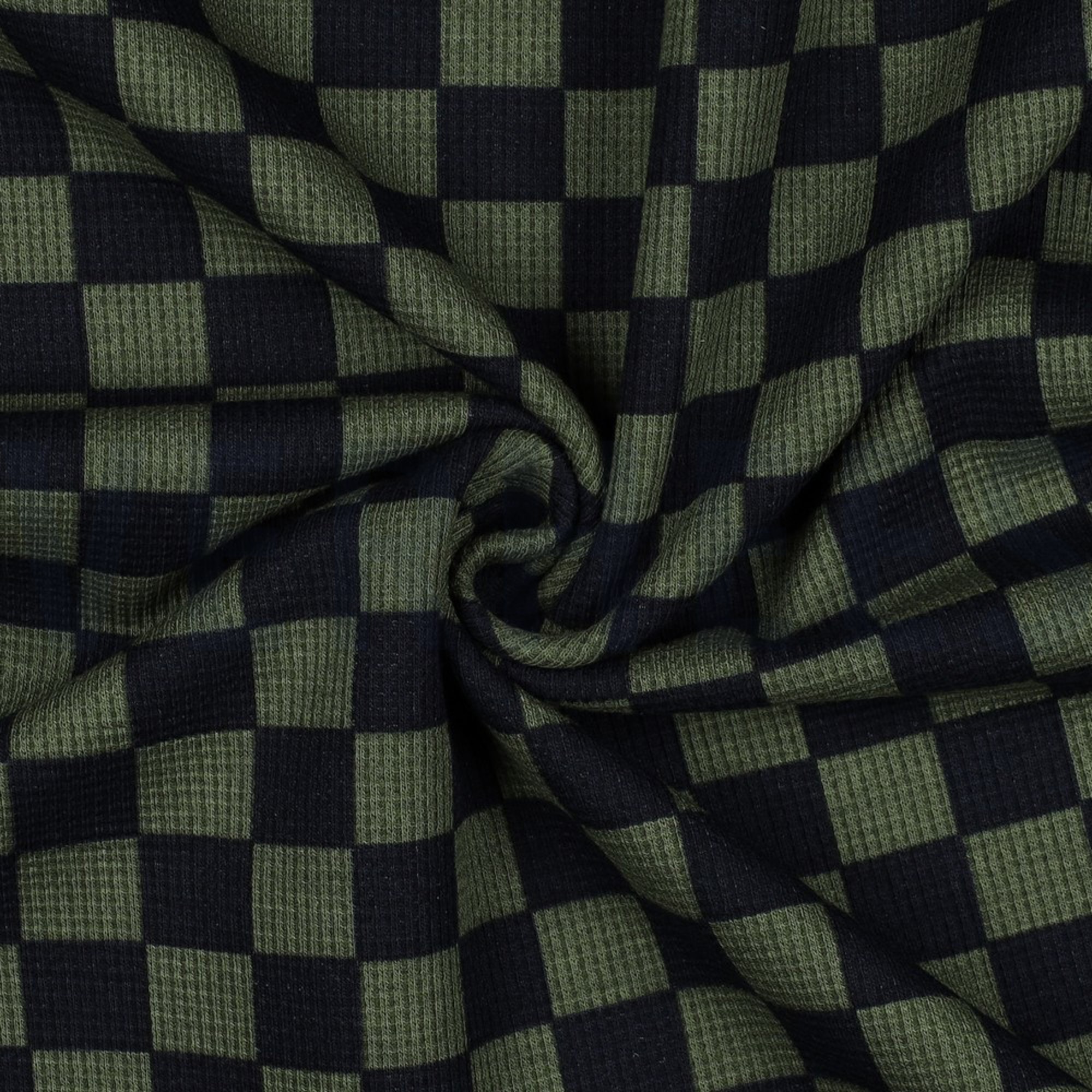 WAFFLE JERSEY CHECK ARMY GREEN (high resolution) #2