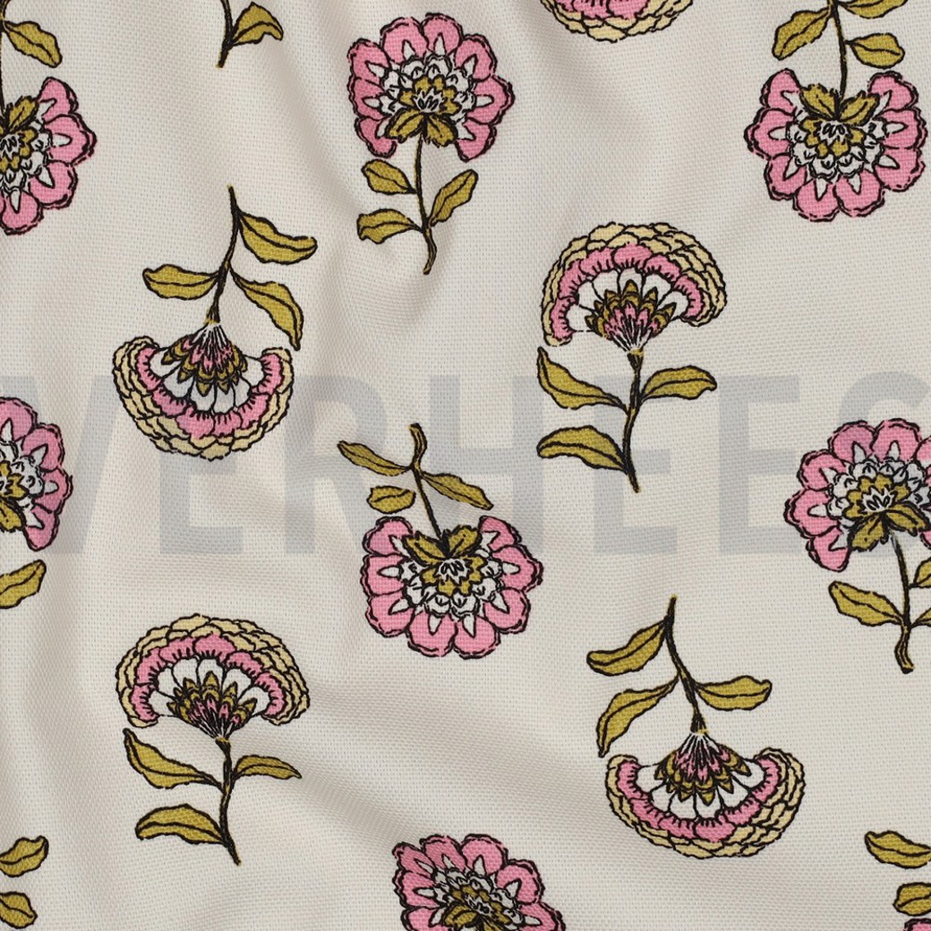 CANVAS FLOWERS PINK/LIME #2