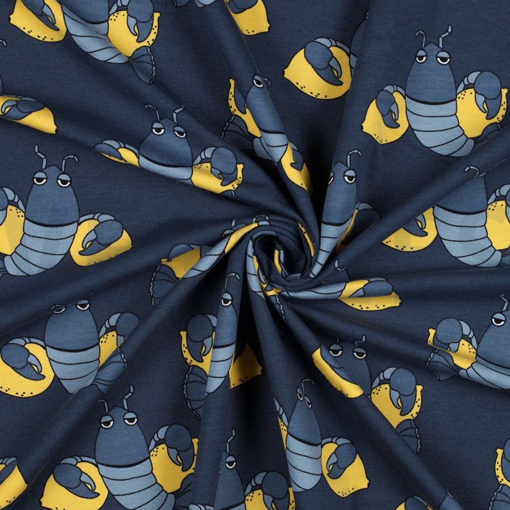 FRENCH TERRY COOL LOBSTERS BLUE #2