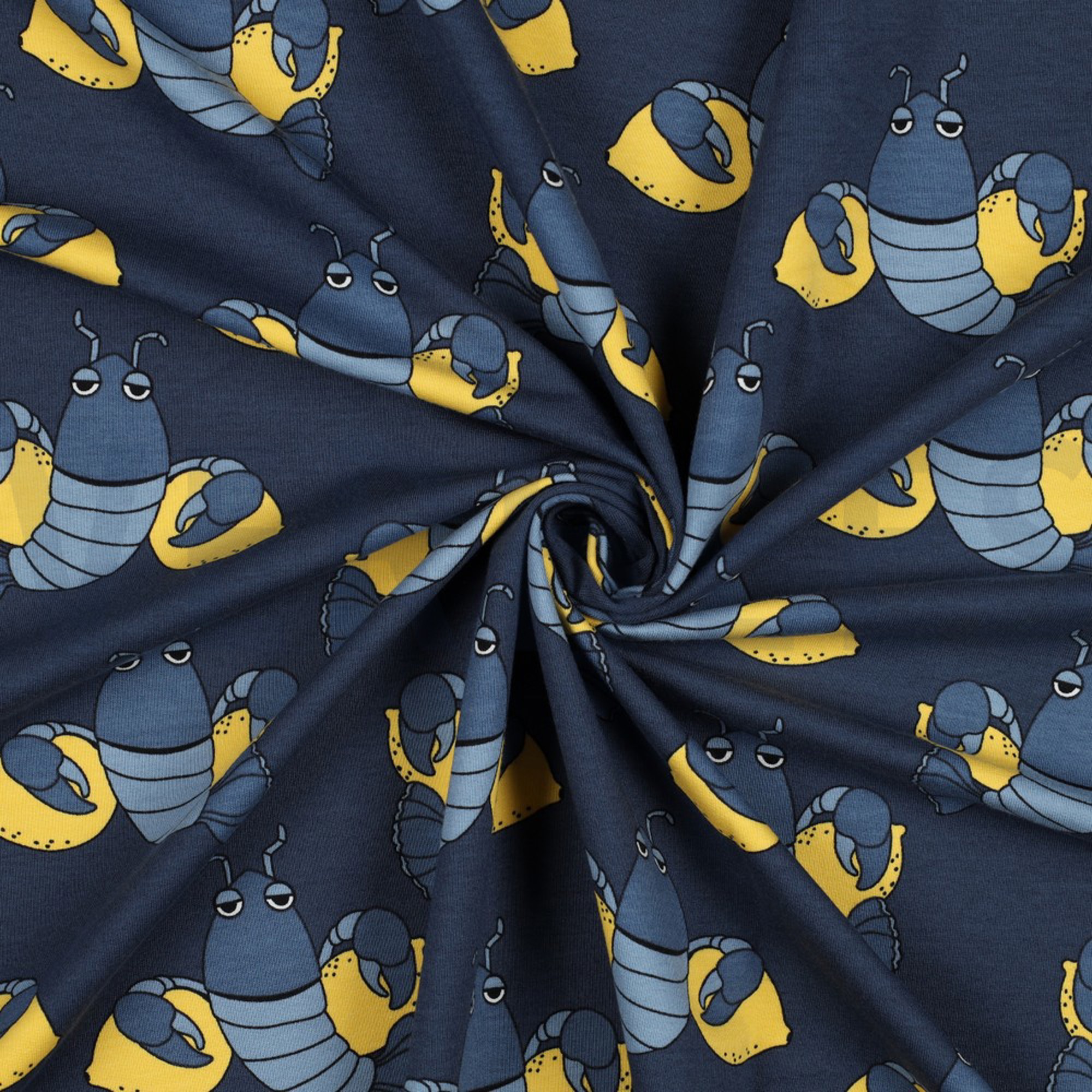 FRENCH TERRY COOL LOBSTERS BLUE (high resolution) #2