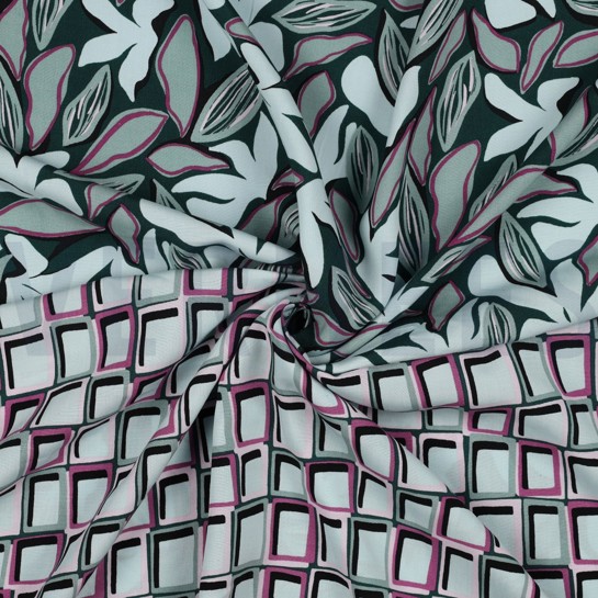 VISKOSE RADIANCE ABSTRAKT DUNKELGRÜN #7