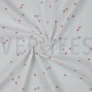 DOUBLE GAUZE SMALL HEARTS WHITE (thumbnail) #2