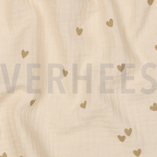 MUSSELIN KLEINE HERZEN SAND #7