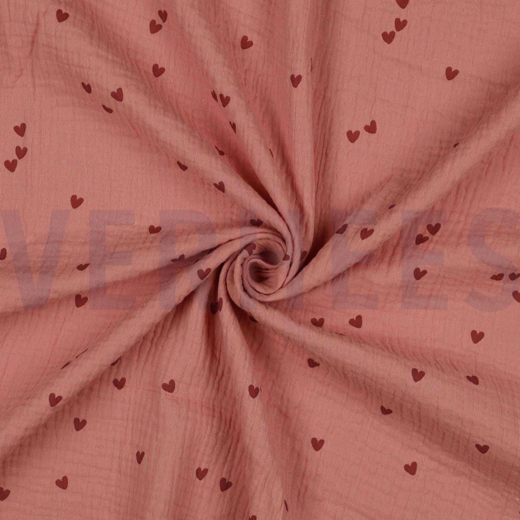 DOUBLE GAUZE SMALL HEARTS BLUSH (high resolution) #2
