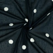 COTTON VOILE DOTS NAVY / WHITE (thumbnail) #2