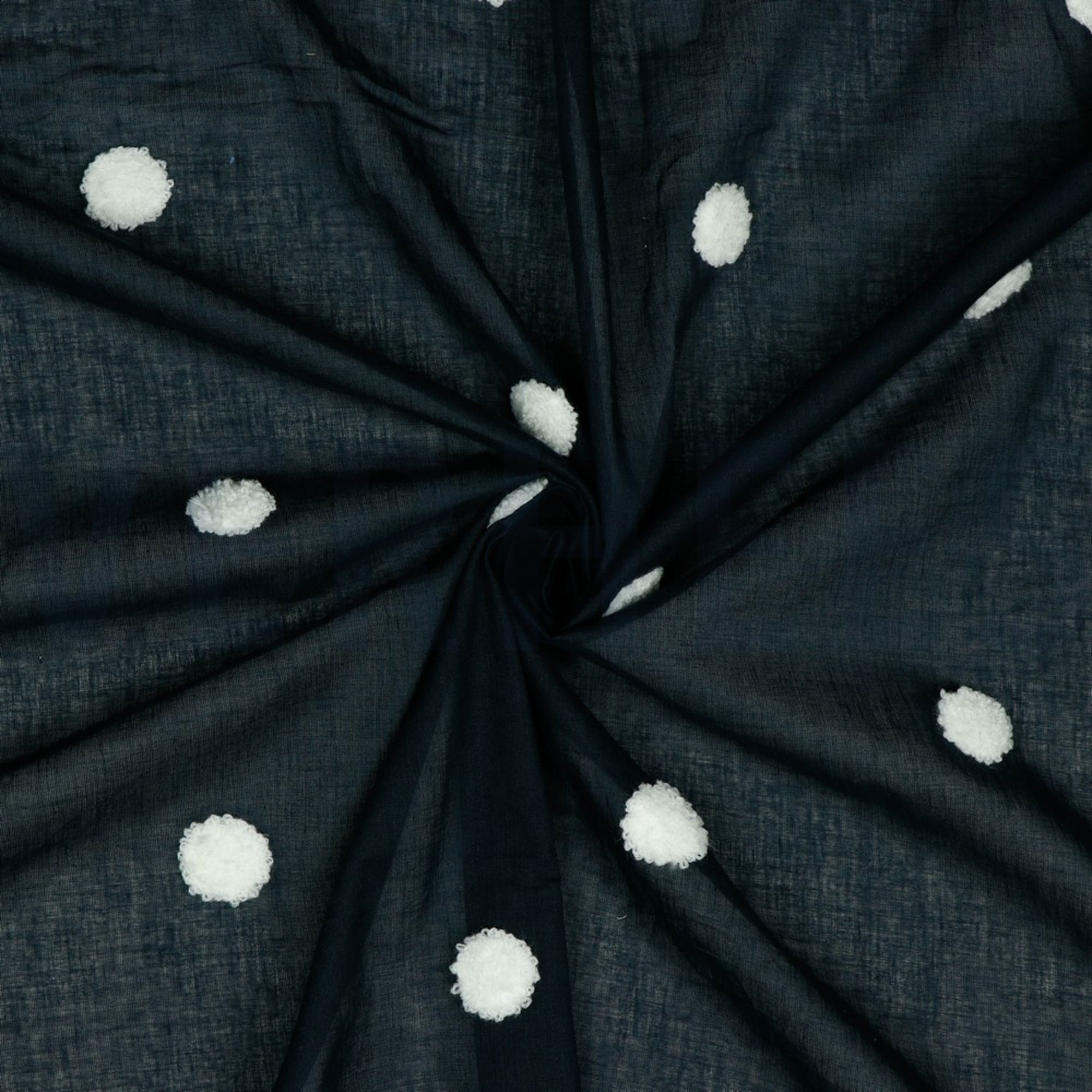 COTTON VOILE DOTS NAVY / WHITE (high resolution) #2
