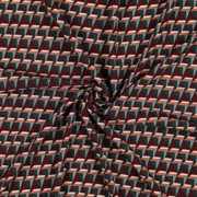 VISCOSE POPLIN STRETCH GEOMETRIC BORDEAUX (thumbnail) #2