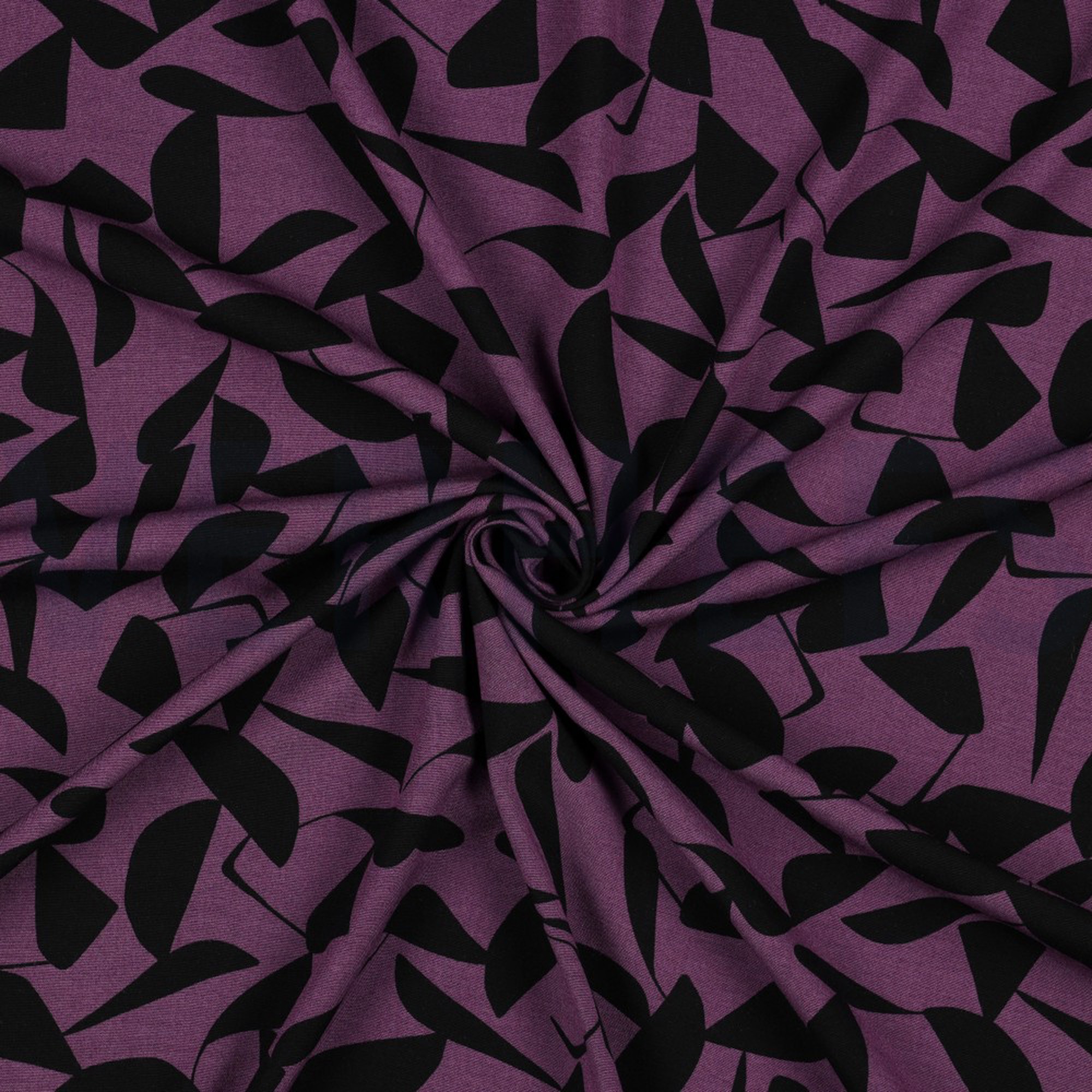 VISCOSE POPLIN STRETCH ABSTRACT PURPLE (high resolution) #2
