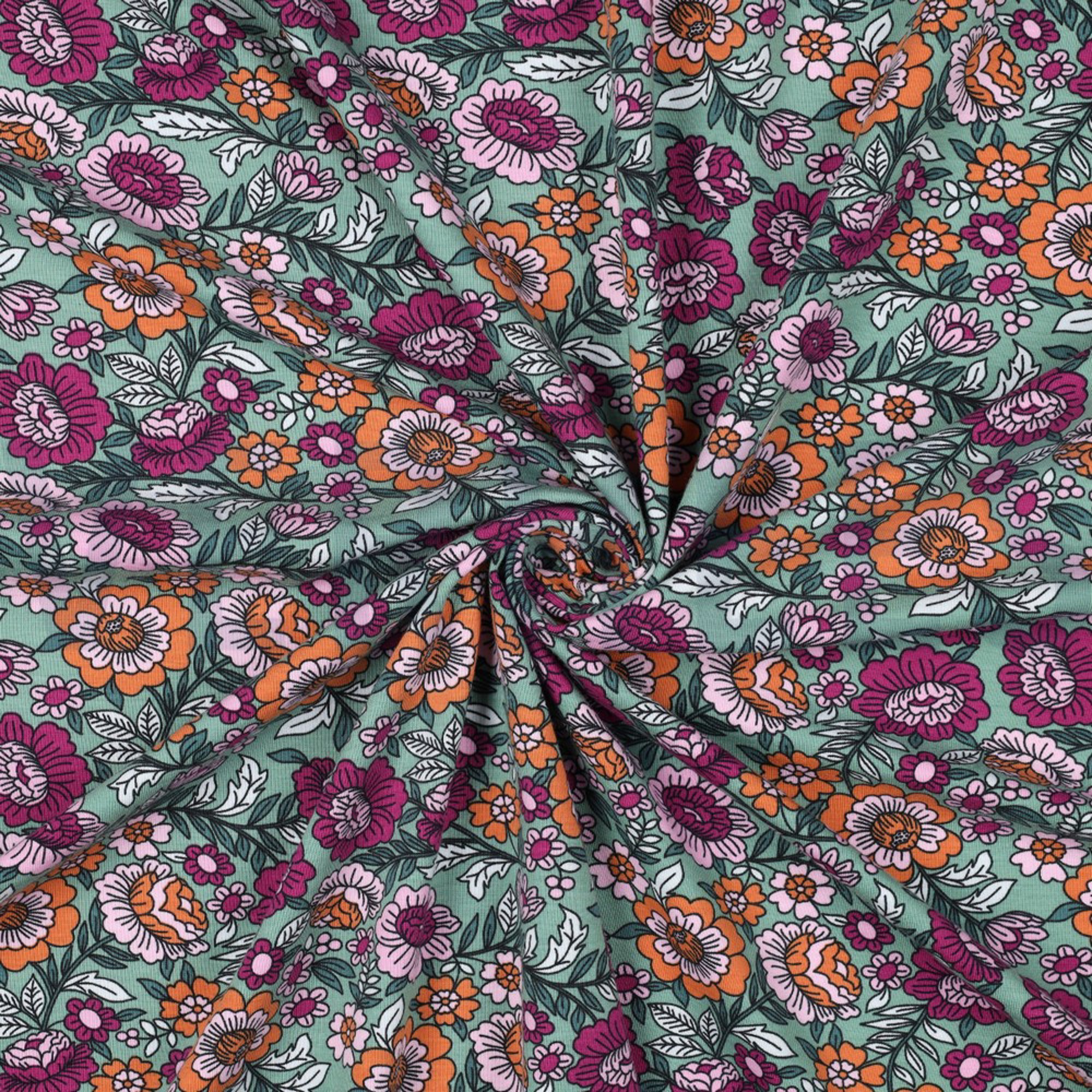 JERSEY FLOWERS GREEN (high resolution) #2