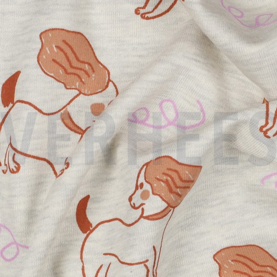 SWEAT MELANGE HUNDE ECRU MELIERT #7