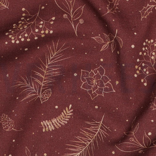 CANVAS DIGITAL WEIHNACHTSHÄUSER BORDEAUXROT #7