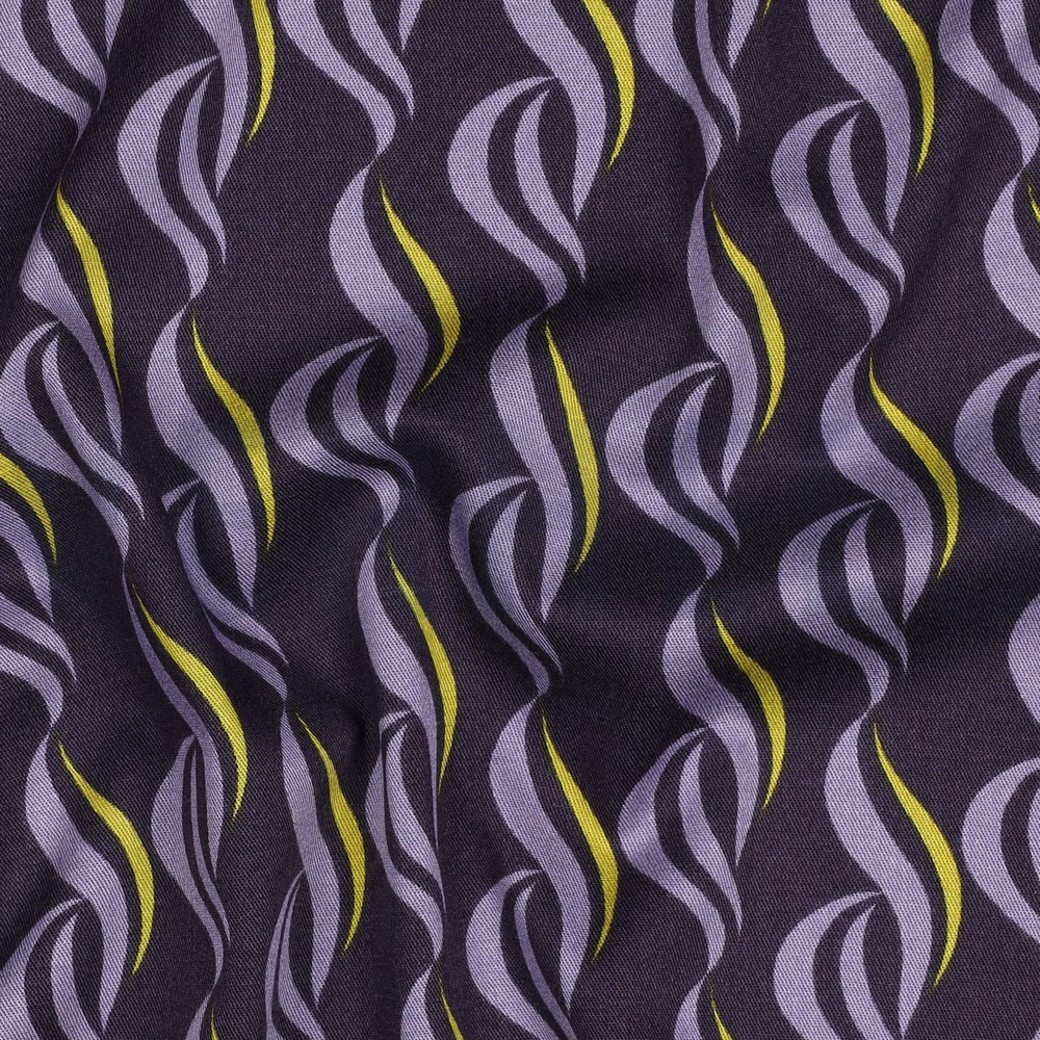 ROSELLA STRETCH ABSTRACT DARK PURPLE #2