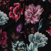 ROSELLA STRETCH DIGITAL FLOWERS BLACK (thumbnail) #2