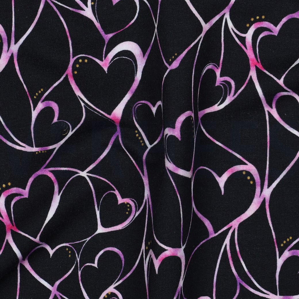 FRENCH TERRY DIGITAL BUTTERFLIES NAVY #2