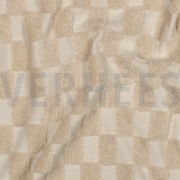 COTTON TOWELLING KNIT CHECKS SAND (thumbnail) #2