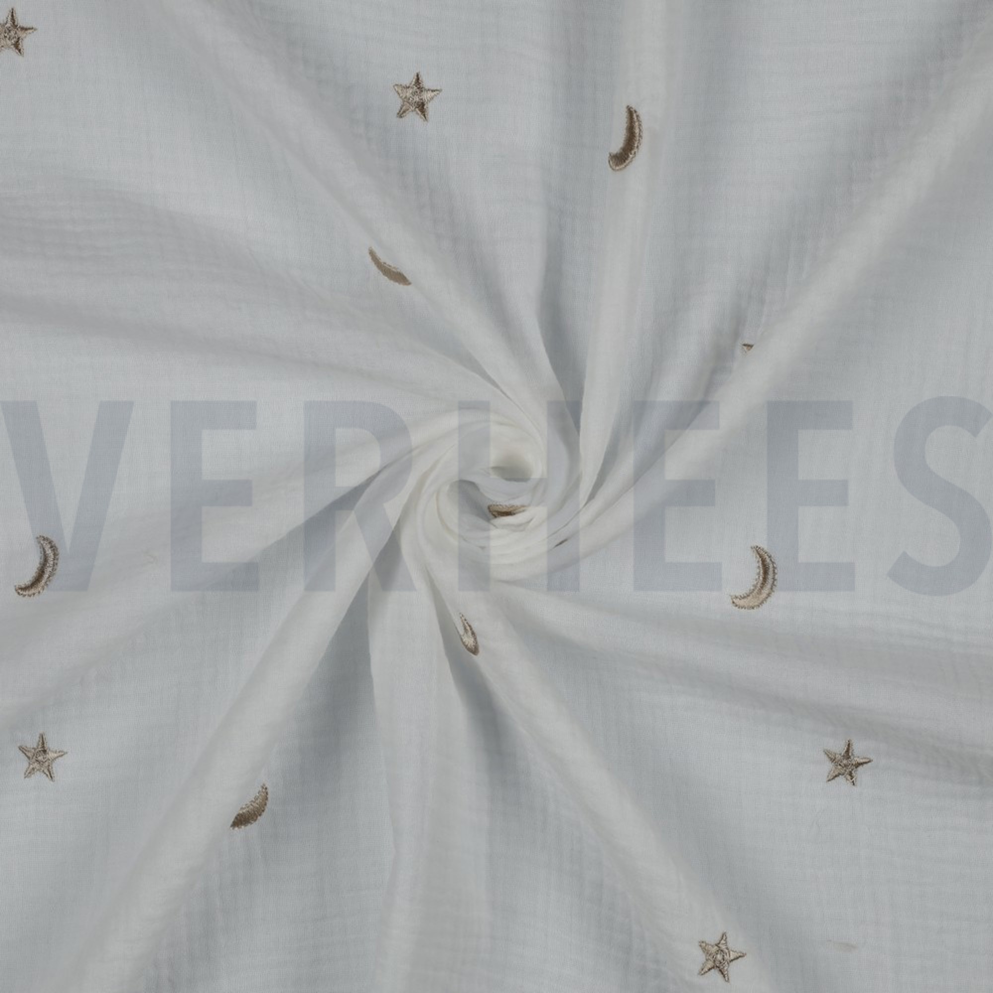 DOUBLE GAUZE EMBROIDERY STARS OFF-WHITE (high resolution) #2